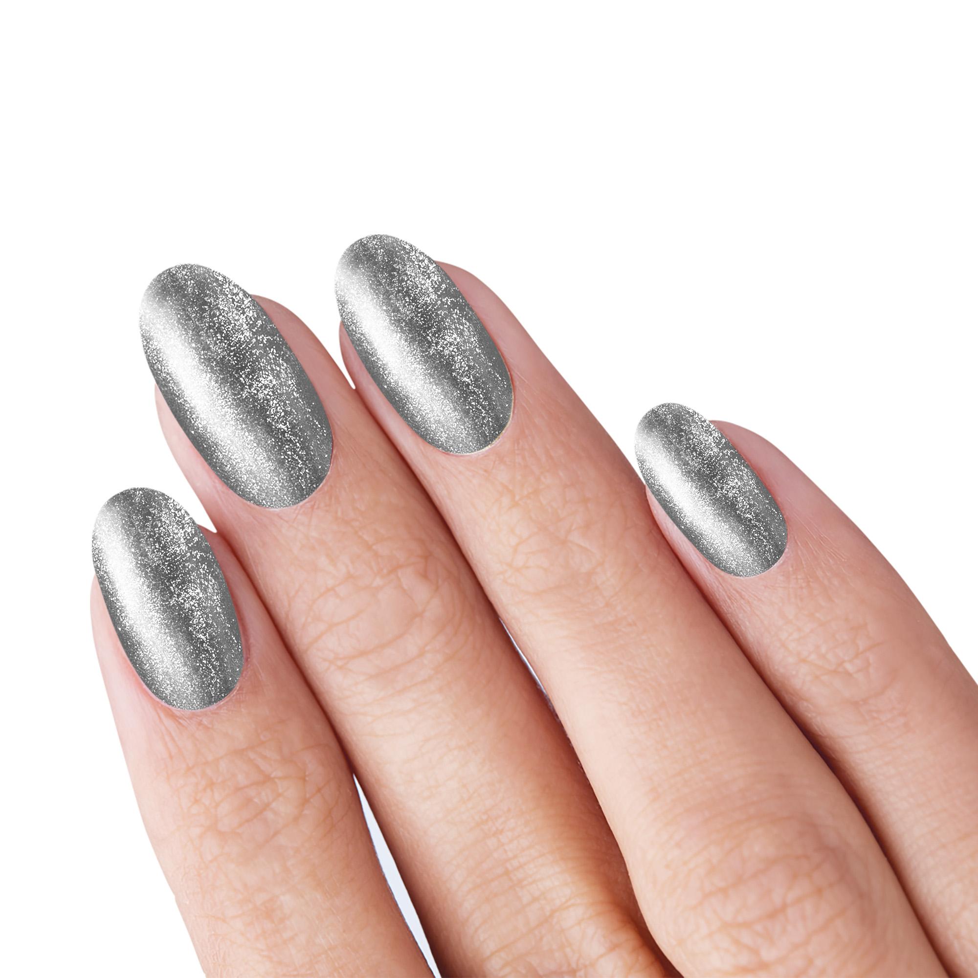 Laqerìs Studio TNS semi-permanent glitter silver nail polish, 10 ml