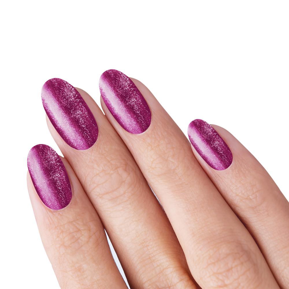 Semi-permanent nail polish Glitter Burgundy burgundy with glitter Laqerìs Studio TNS 10 ml