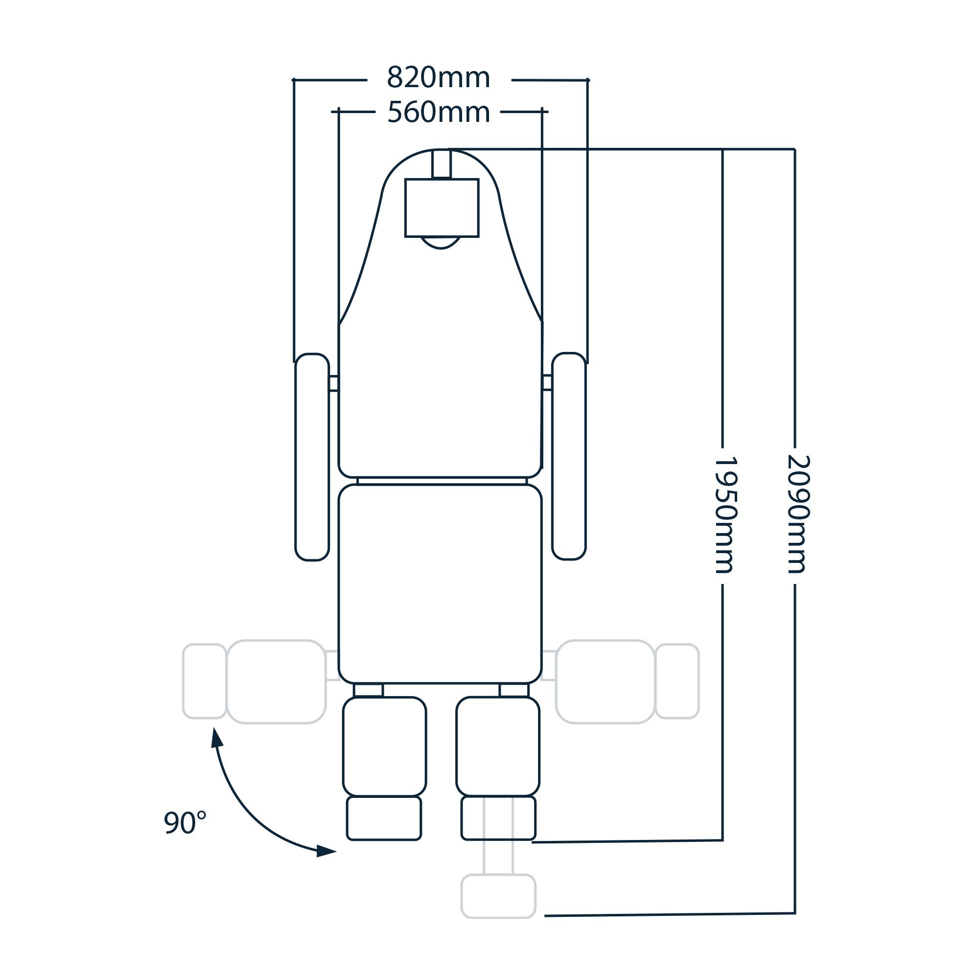 Infinity Motion elektrischer Fußpflegestuhl mit 3 Motoren