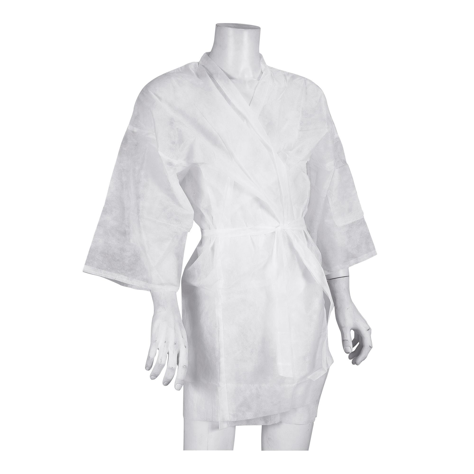 Kimono desechable en TNT con cinturón, 5 unidades