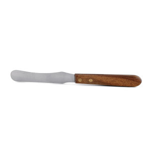 Curved wax spatula stainless steel