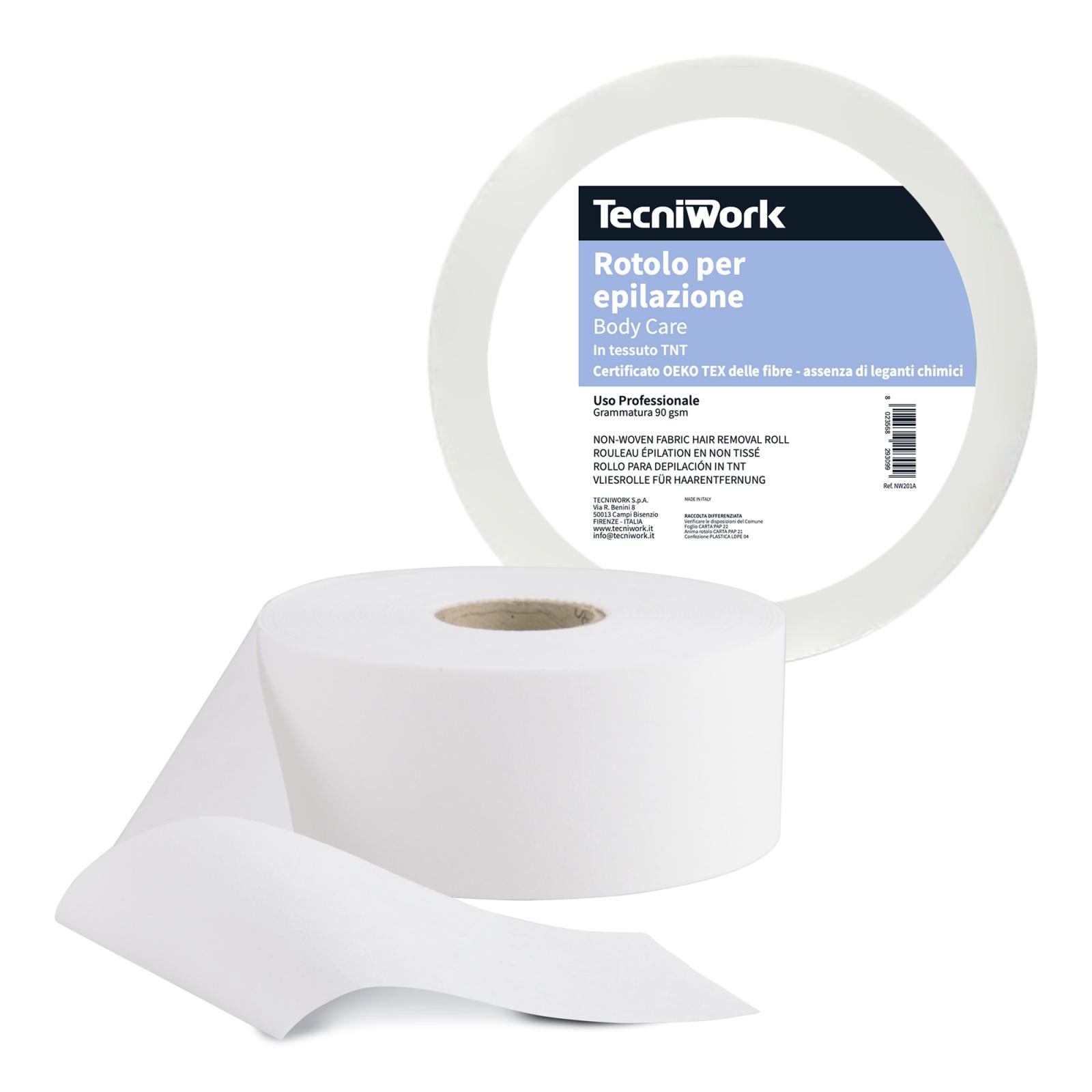 Roll of non-woven fabric strips for professional hair removal, 90 gsm