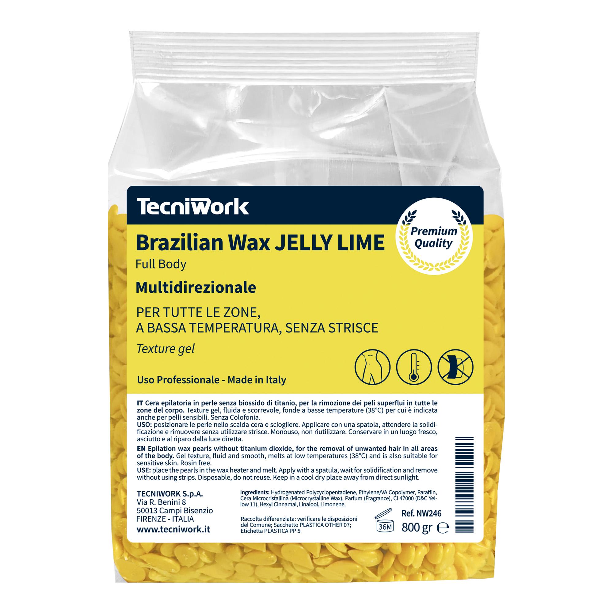 Brazilian Wax Jelly Lime cire sans bandes au citron vert 800 g 1 pc