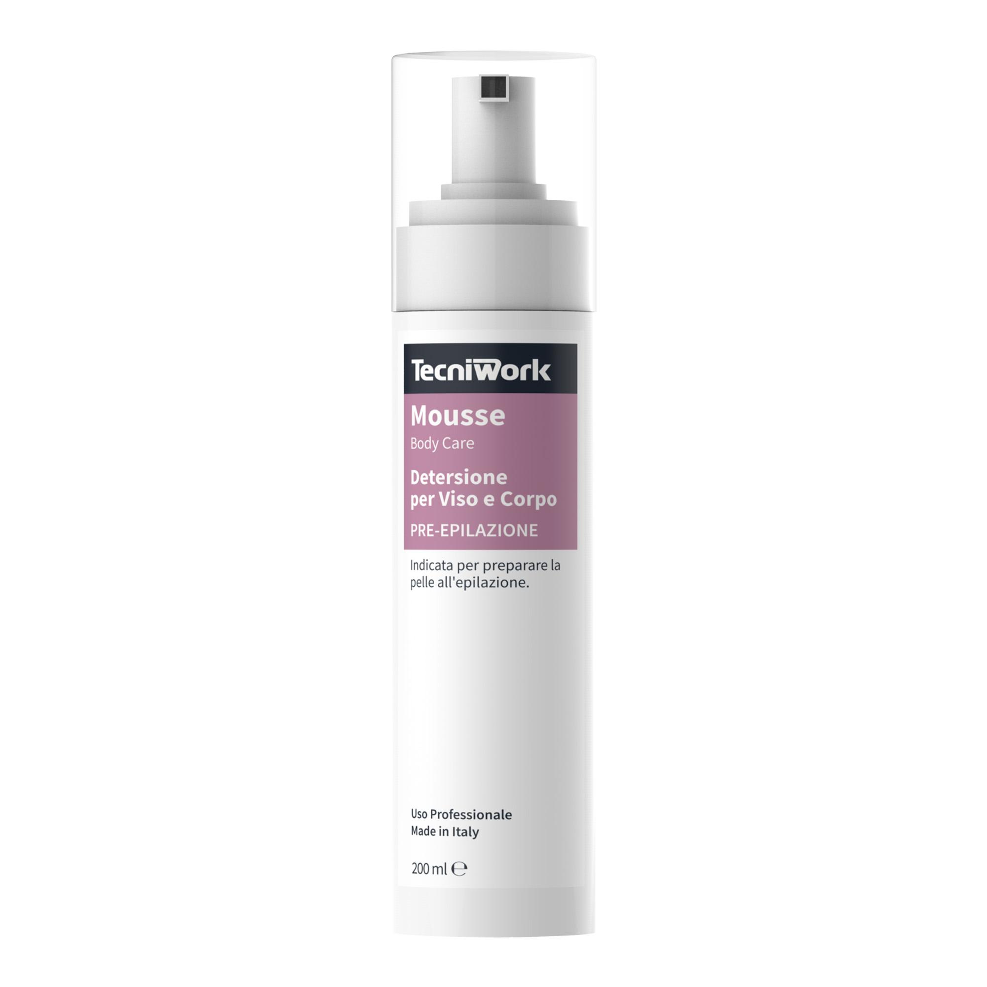 Mousse nettoyante à utiliser avant l'epilation pour le visage et le corps 200 ml