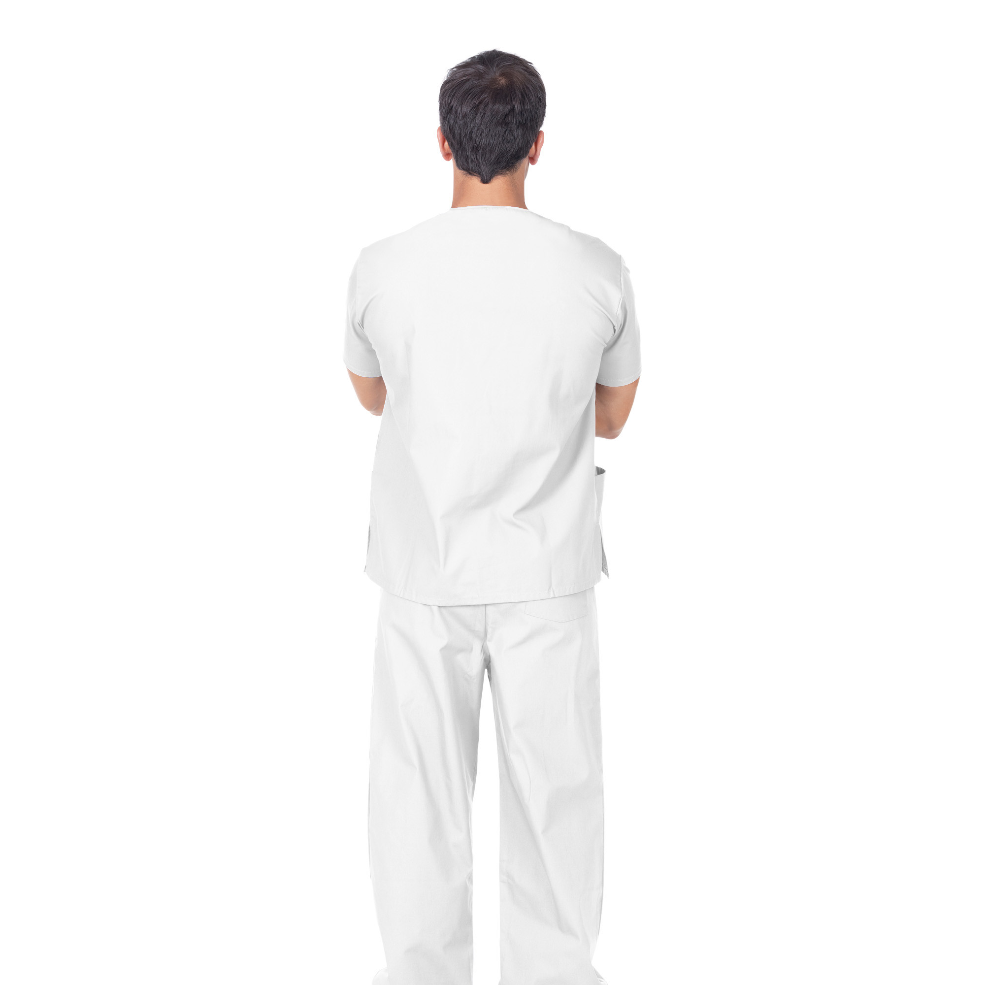 White cotton professional trousers Unisex size Medium