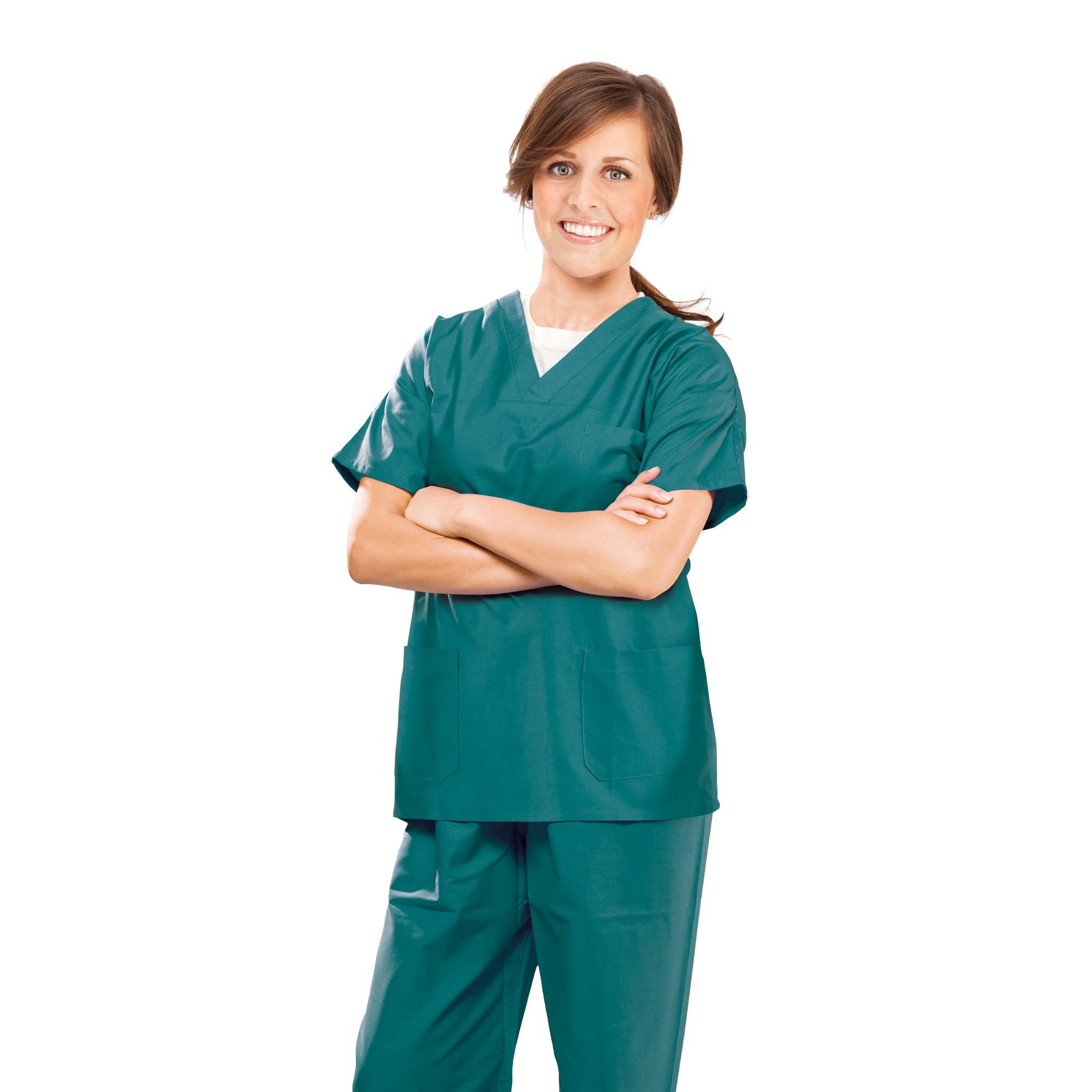 Pantalones profesionales de algodón verde Unisex