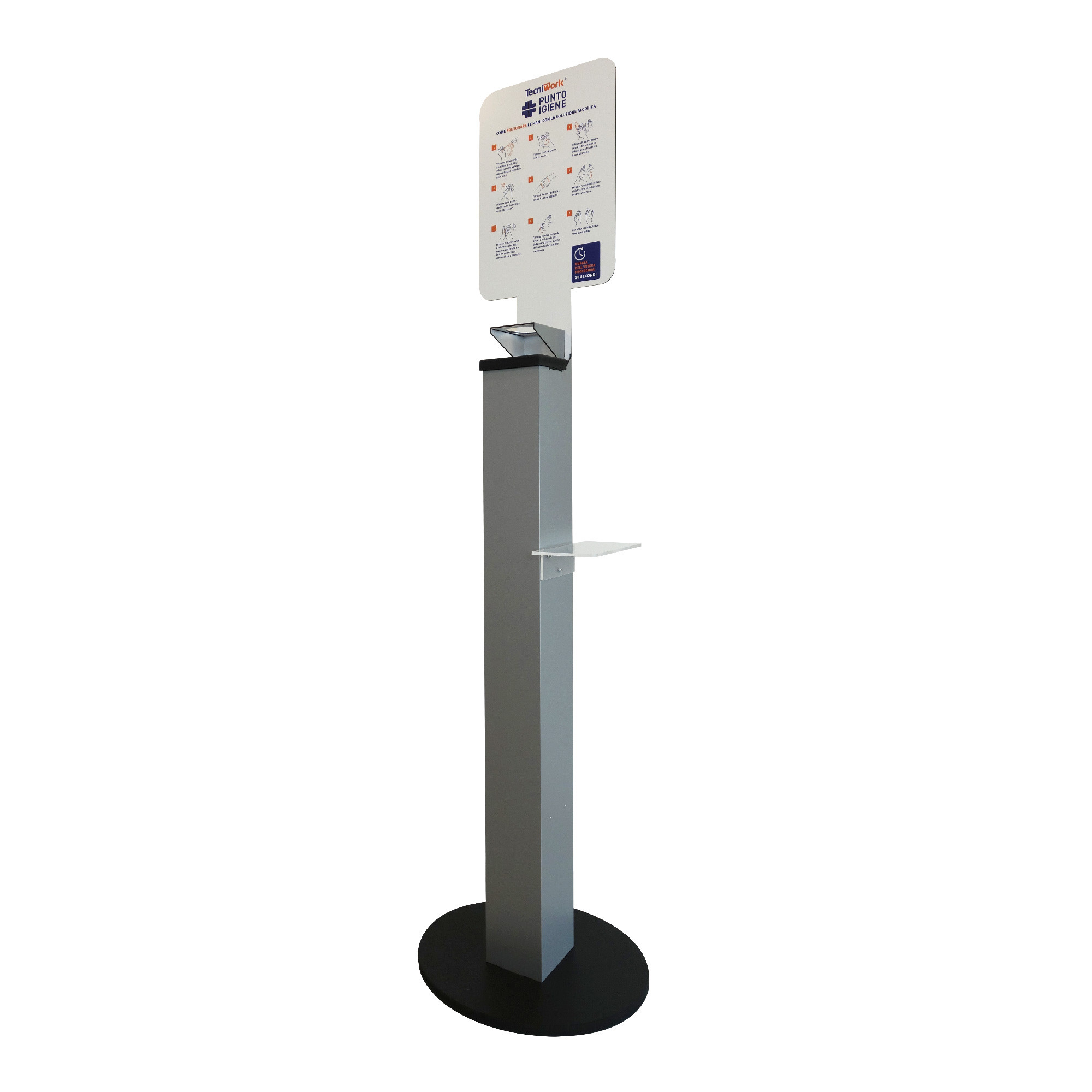 Hygiene Point Column with Hand Gel Dispenser