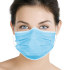 Masque chirurgical jetable non-tissé à 3 couches blanc 50 pc