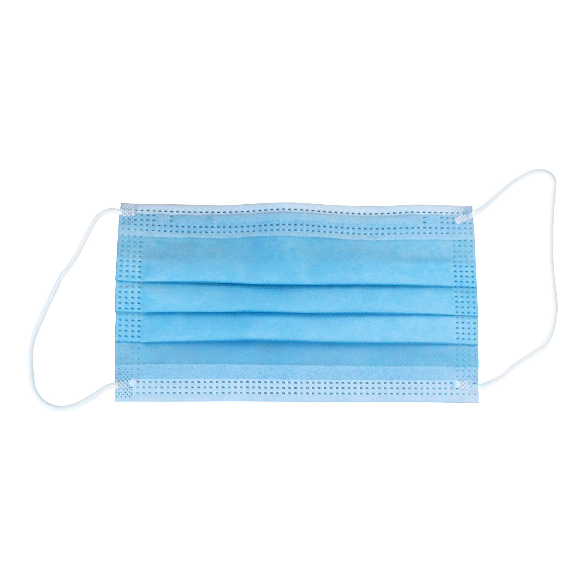 Masque chirurgical jetable non-tissé à 3 couches blanc 50 pc