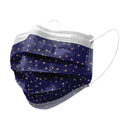 Masque chirurgical à usage unique en tissu non-tissé 3 couches Fantasia Stars 10 pc