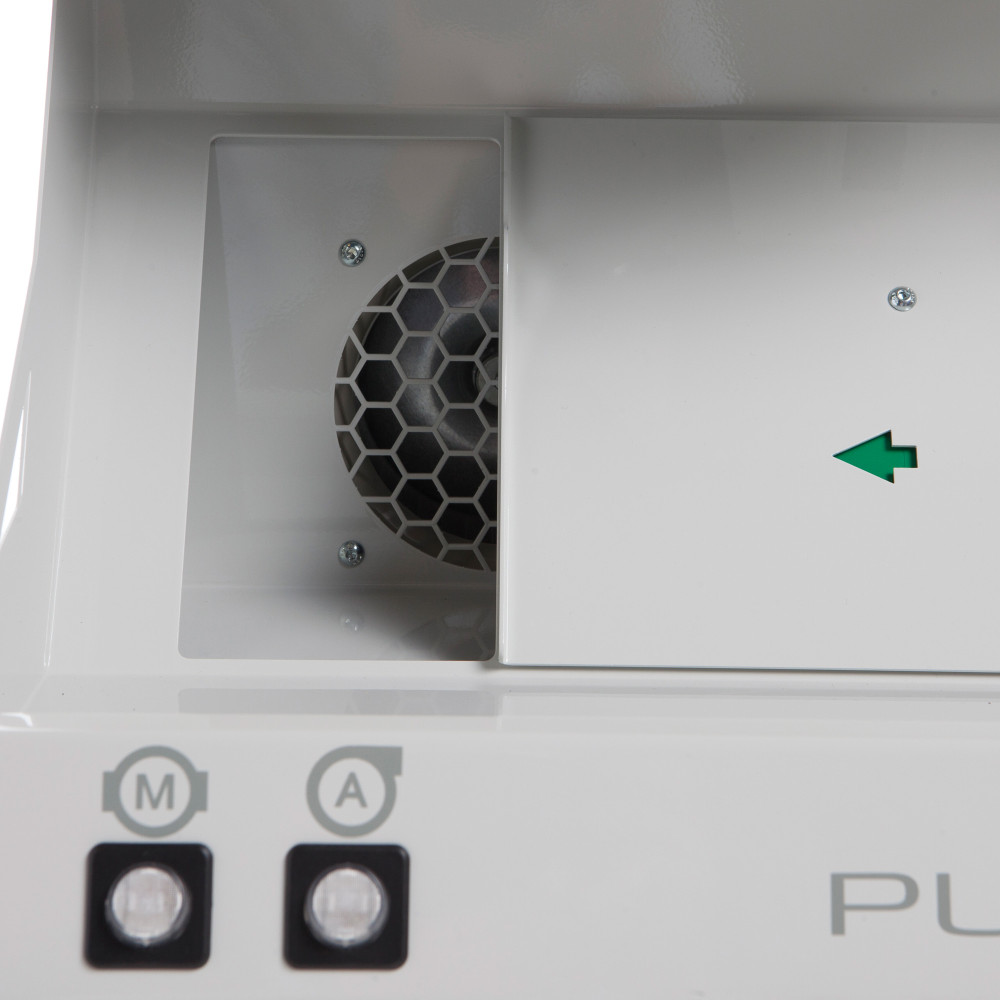Pulitrice da banco con mola levigatrice predisposta per aspiratore Pulitec