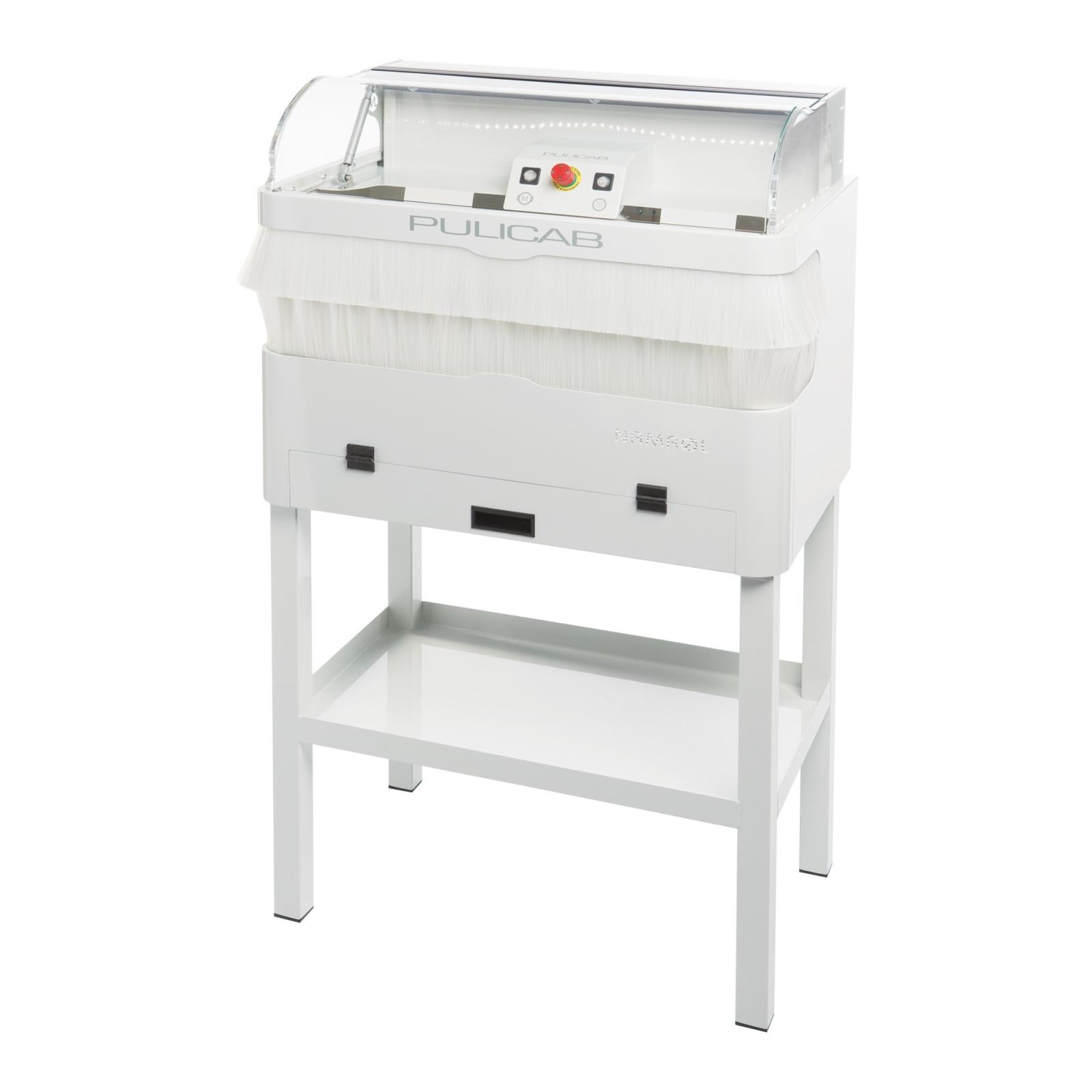 Cleaning machine with sanding box, LED light and 80 cm high stand Pulicab