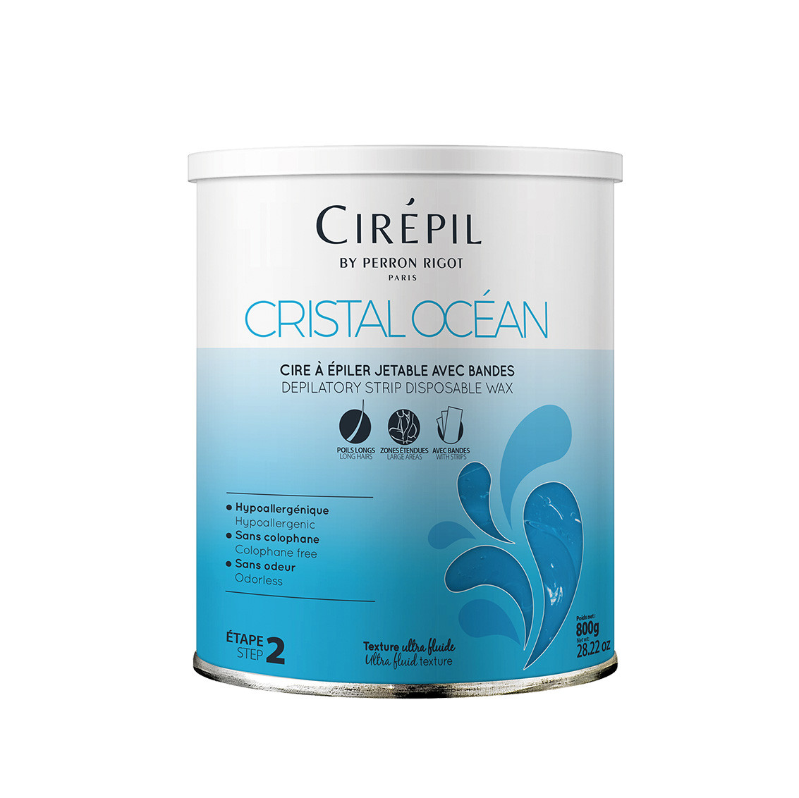 Cristal Ocean parfümfreies hypoallergenes Epilierwachs 800 g