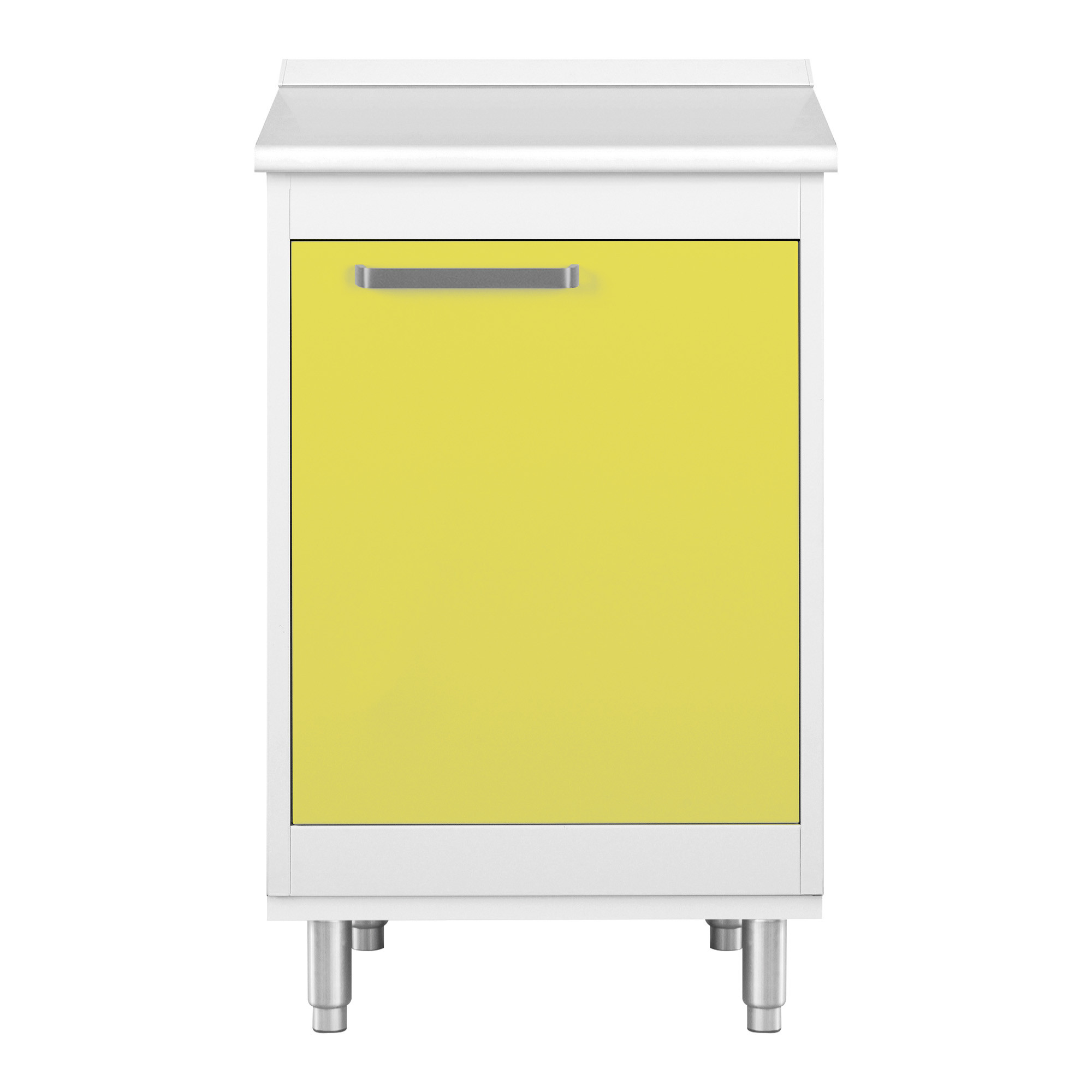 Module with door, internal shelf and feet