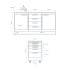 Mobile professionale con 3 moduli, zoccolino e servomobile