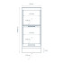 Modulo per mobile componibile professionale con colonna 2 vani e zoccolino