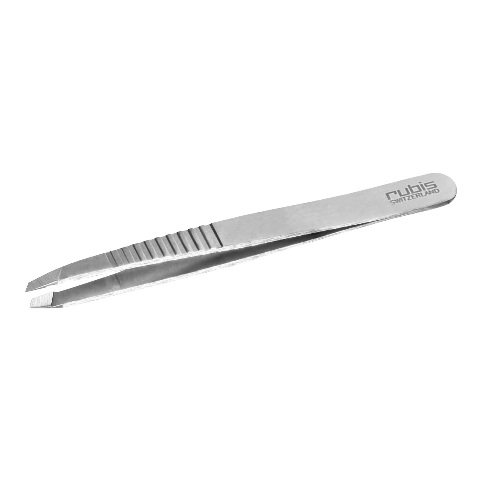 Rubis Pro-Grip Stainless Steel Tweezers with slant tip