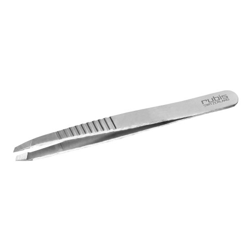 Rubis Pro-Grip Edelstahlpinzette mit schräger Spitze