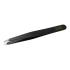 Rubis stainless steel tweezers with slant tip black