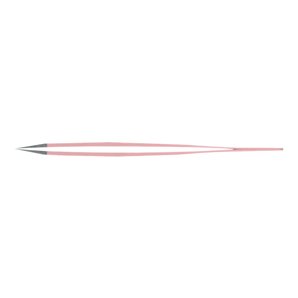 Rubis Edelstahlpinzette gespitzt rosa