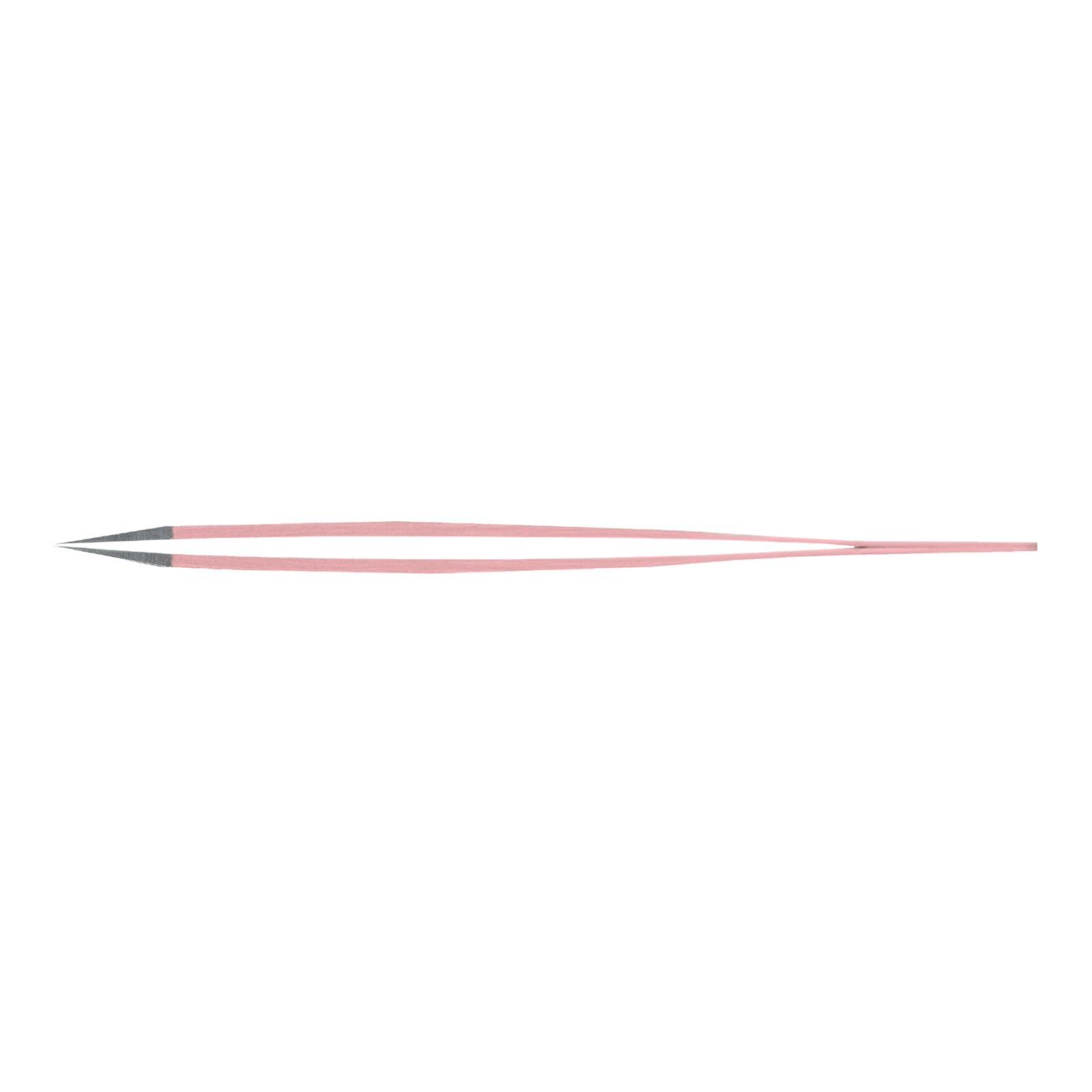 Rubis Edelstahlpinzette gespitzt rosa