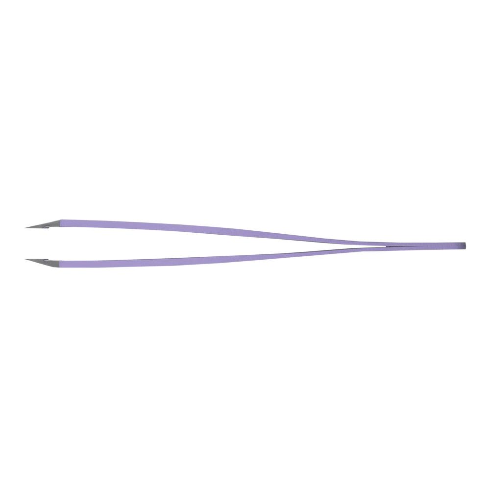 Rubis Edelstahlpinzette mit schräger Spitze violett
