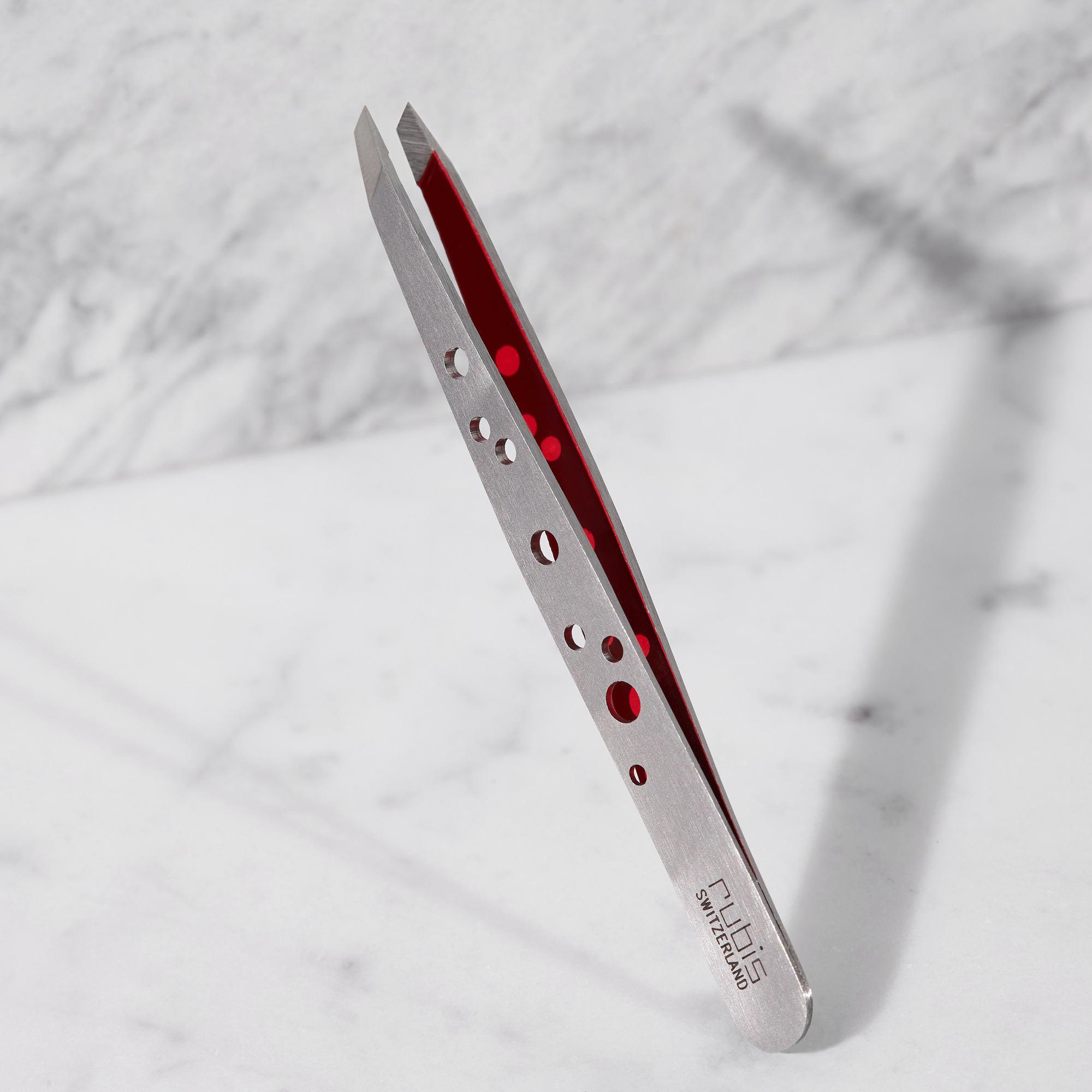Rubis pince perforee Inox-Rouge
