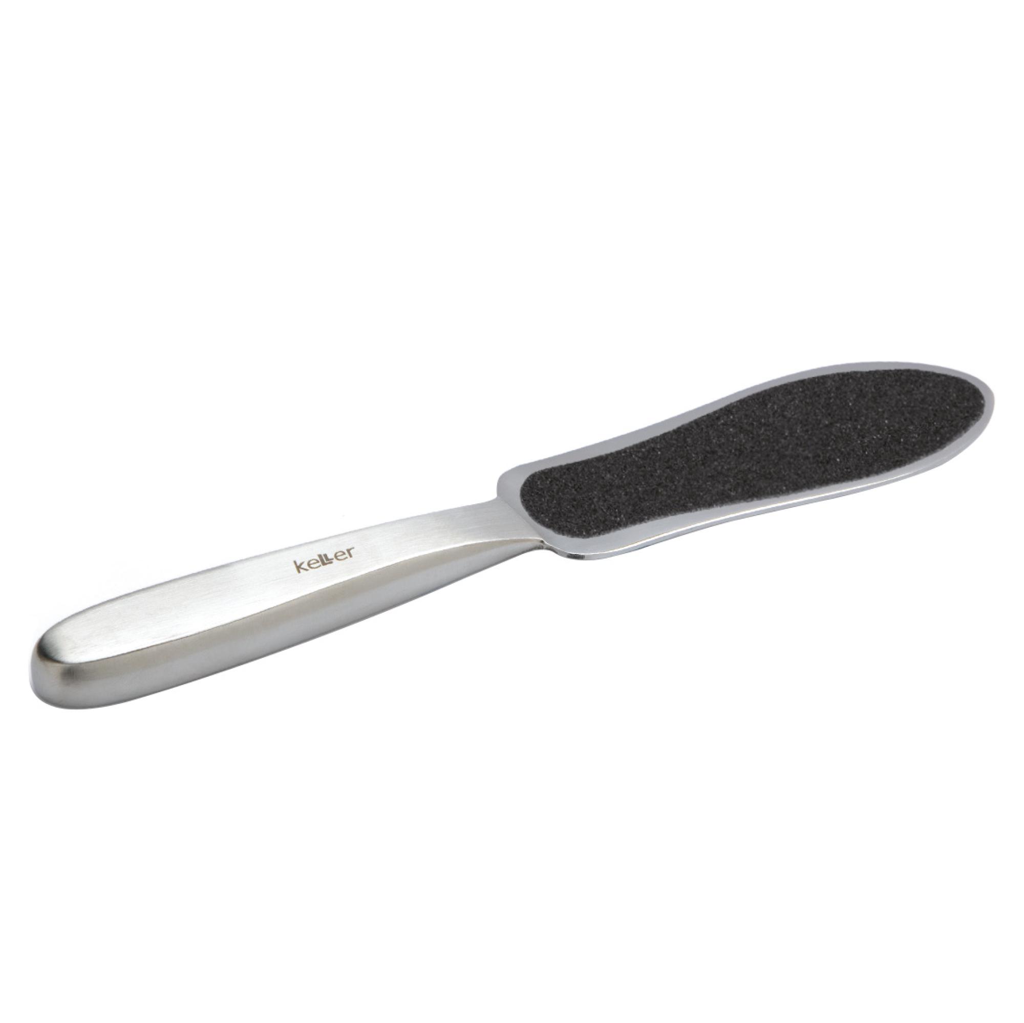 Raspador profesional para pies Swiss File en acero inoxidable para recambios abrasivos, 1 unidad.