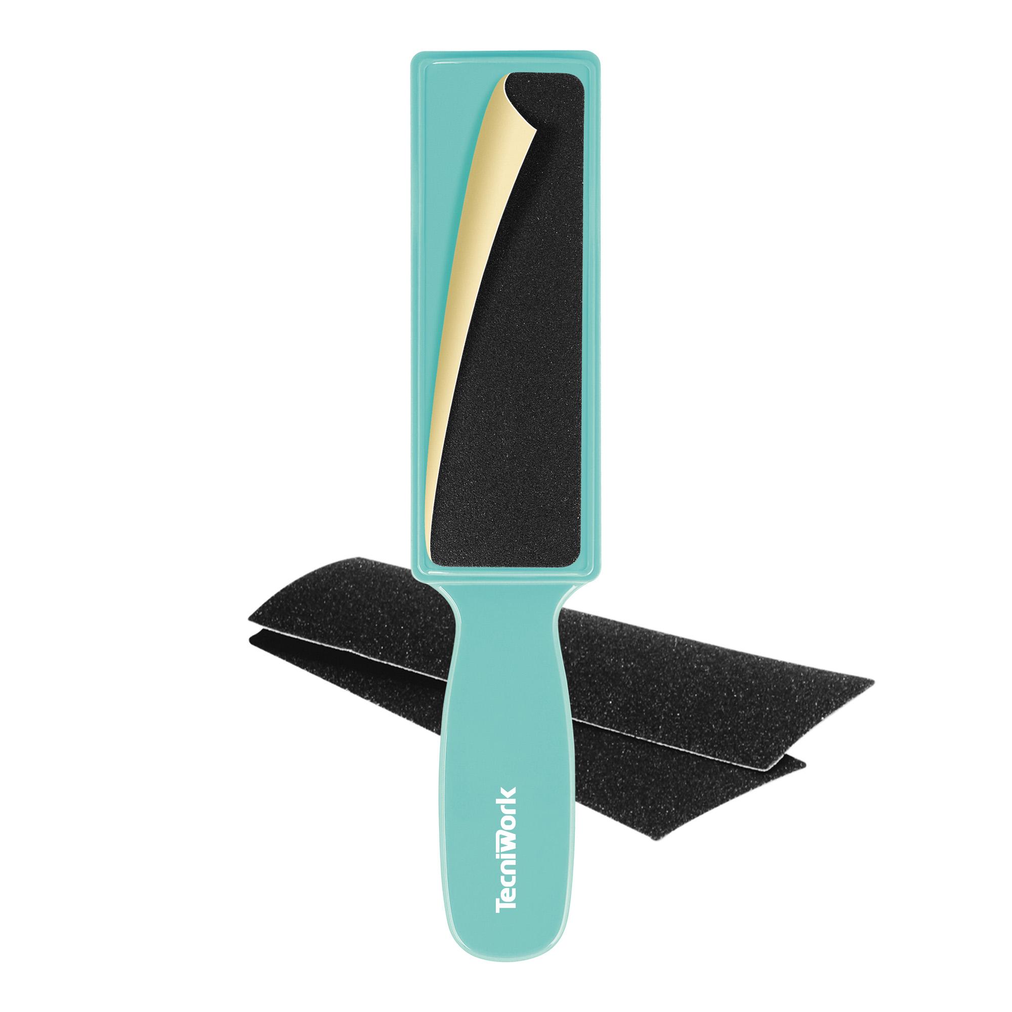 Raspador abrasivo para pies Skin Up Tecniwork color verde azulado 1 unidad