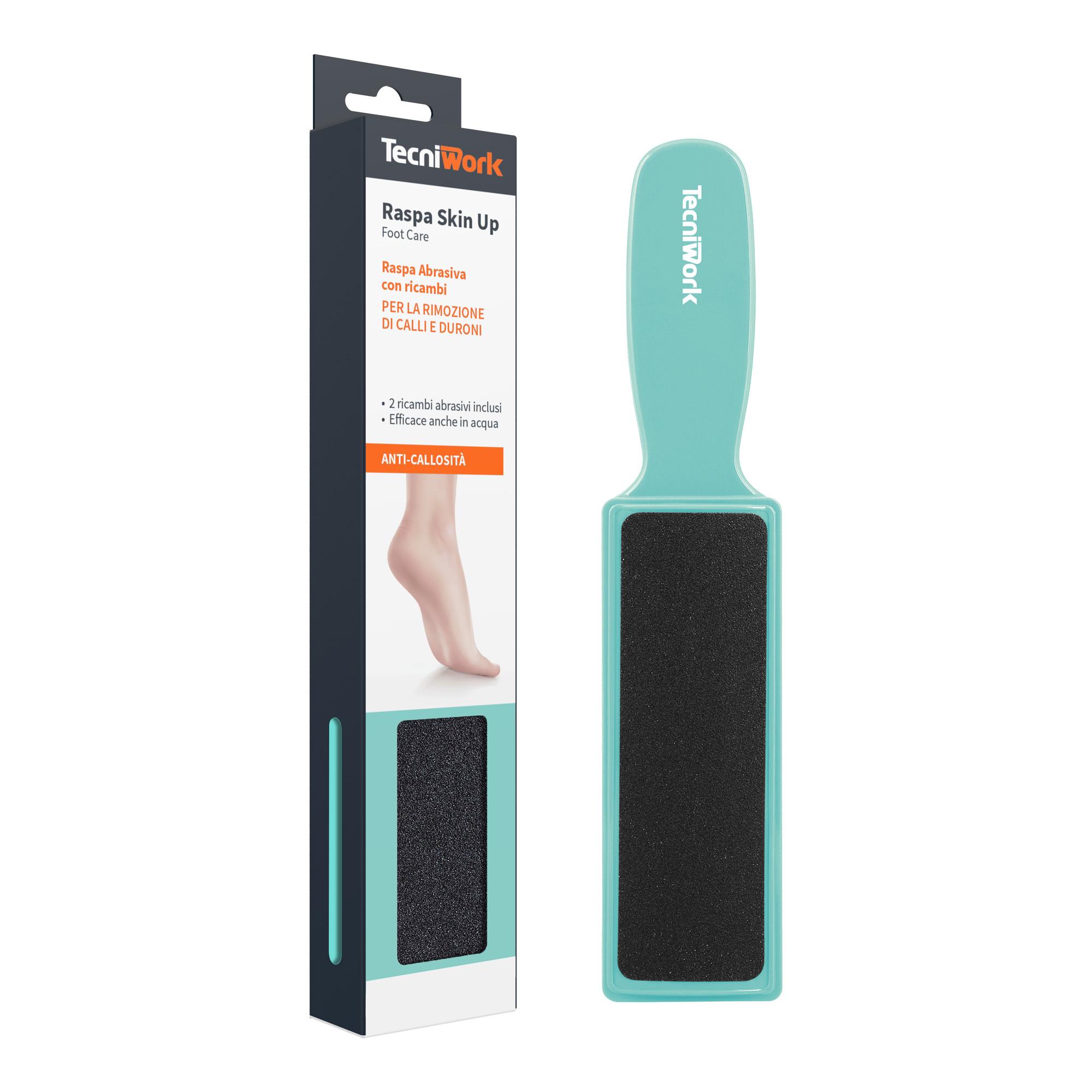 Raspador abrasivo para pies Skin Up Tecniwork color verde azulado 1 unidad