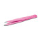 Pink Skin Professional Eyebrow Tweezers with Oblique Tip