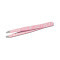 Zebra Pink Professional Eyebrow Tweezers with Oblique Tip