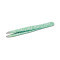 Zebra Green Professional Eyebrow Tweezers with Oblique Tip