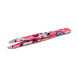 Pink-red tweezers slant j.