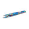 Professional eyebrow tweezers Seventies Blue with Oblique Tip