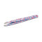 Professional eyebrow tweezers Bubble Mix Pink-Blue with Oblique Tip