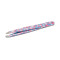 Professional eyebrow tweezers Bubble Mix Pink-Blue with Oblique Tip