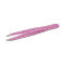 I-Love Sweet Pink-White professional eyebrow tweezers with slanted tip