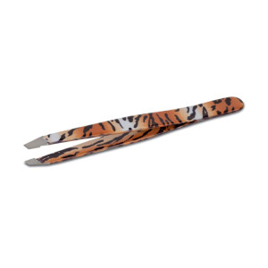 Slant tweezers tiger 4 colours