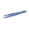 Zebra Blue Professional Eyebrow Tweezers with Oblique Tip