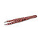 Professional Leopard Pink Eyebrow Tweezers with Oblique Tip