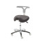 Corsa V swivel stool on castors colour charcoal grey