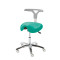 Corsa V swivel stool on castors colour sisal green