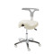 Corsa V swivel stool on castors colour pearl grey