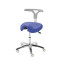 Corsa V swivel stool on castors colour sea blue