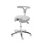 Corsa V swivel stool on castors colour Silver