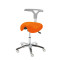 Corsa V swivel stool on castors colour Orange