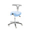 Corsa V swivel stool on castors colour sky blue