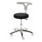 Monza swivel stool on castors colour black