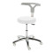 Monza swivel stool on castors colour White